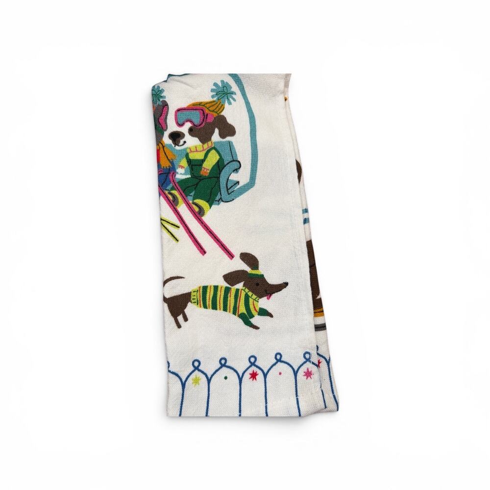 Kitchen Towels Holiday Theme with Dogs 2pk - Picture 3 of 4